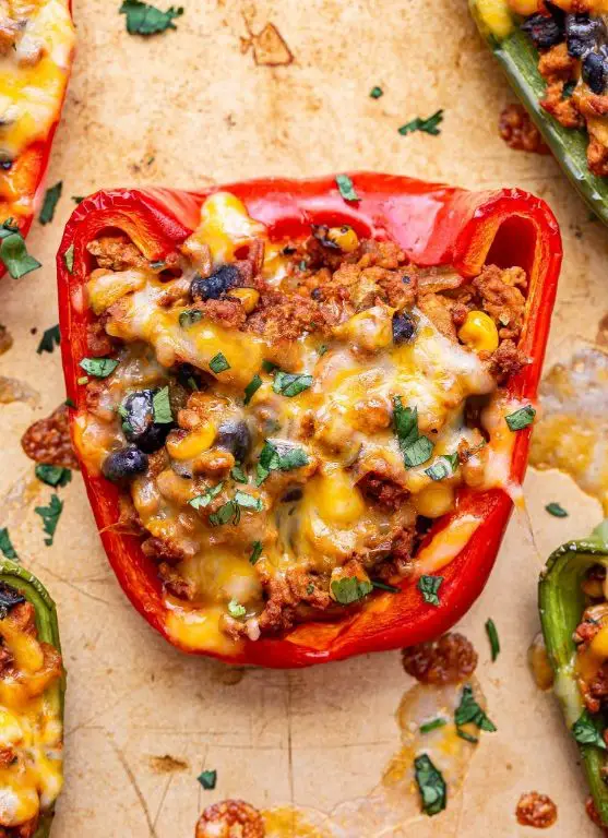 Spicy Taco Stuffed Bell Peppers