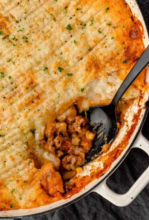 Spinach and Sausage Shepherd’s Pie