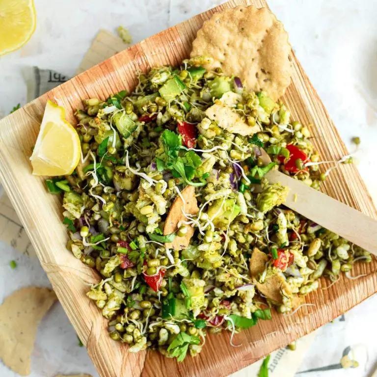 Sprouted Moong Chaat with Tamarind Chutney