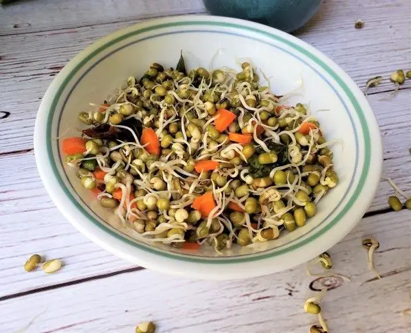 Sprouted Moong and Carrot Stir-Fry