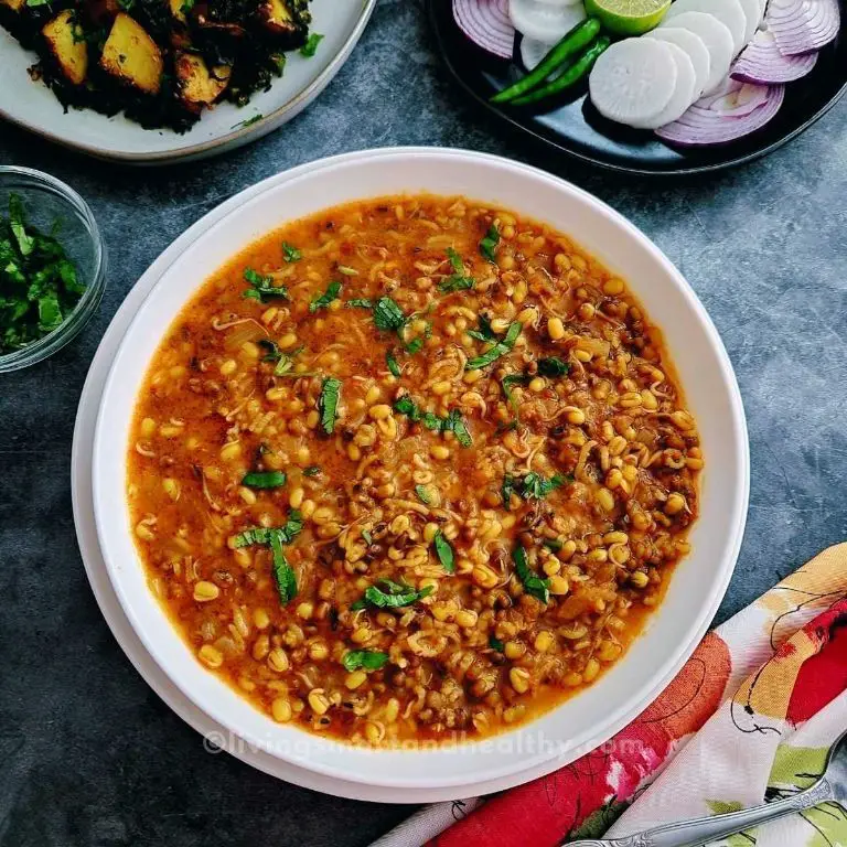 Sprouted Moong and Tomato Stew