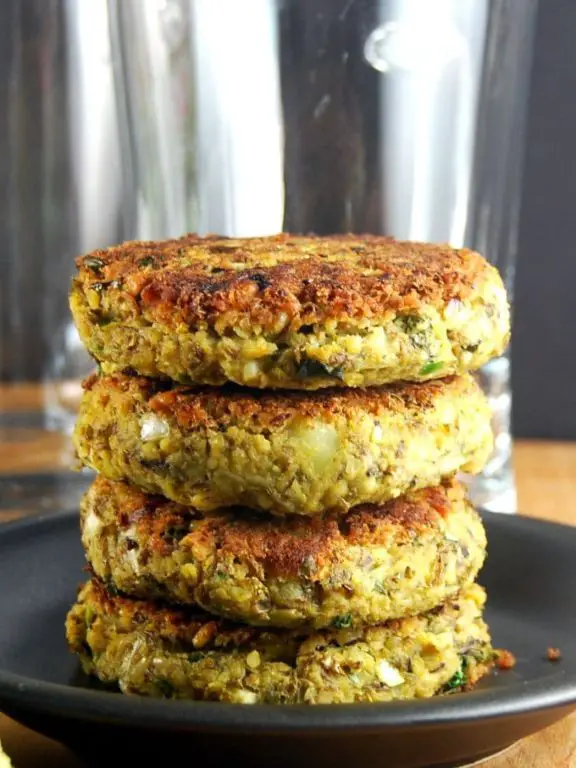 Sprouted Mung Bean and Chickpea Patties