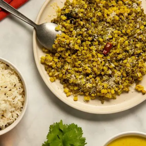 Sprouted Mung Bean and Coconut Rice