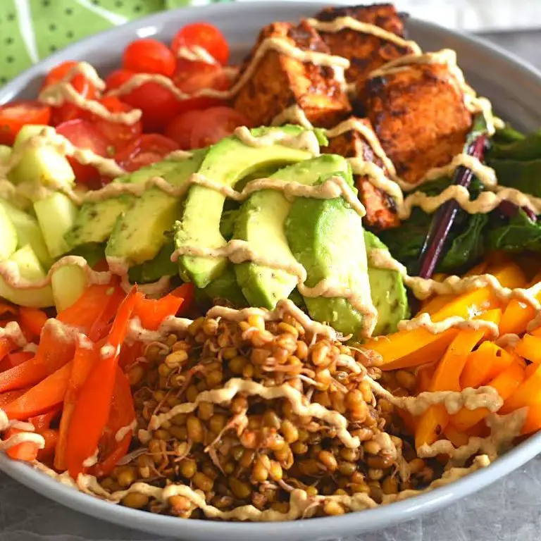 Sprouted Mung Bean and Tofu Scramble