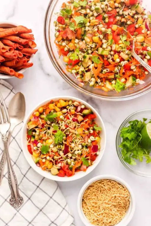 Sprouted Mung Bean and Tomato Chutney