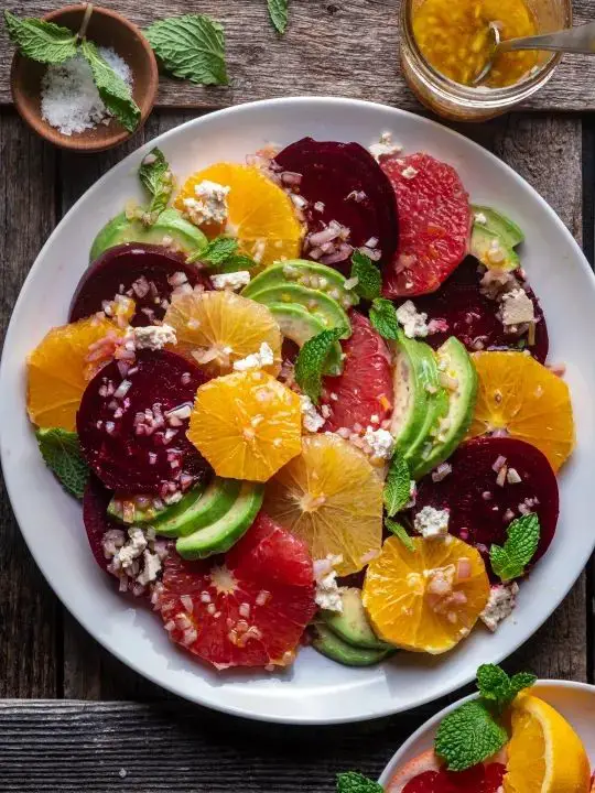 Strawberry Beet Salad with Citrus Dressing