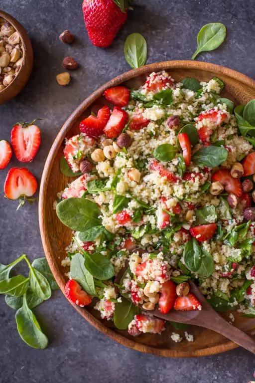 Strawberry Couscous Salad with Pistachios