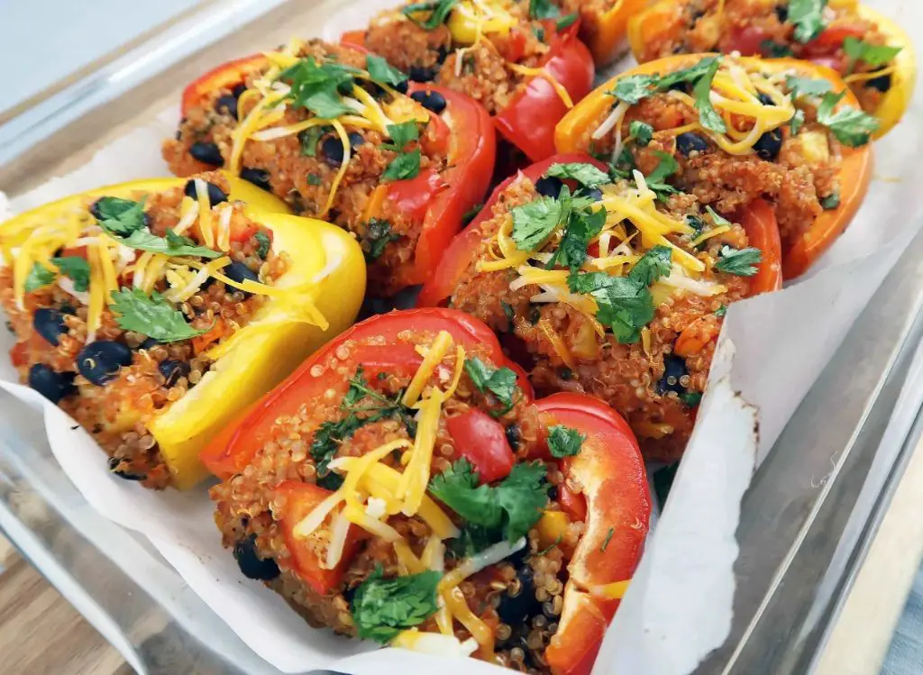Stuffed Anaheim Peppers with Quinoa and Black Beans