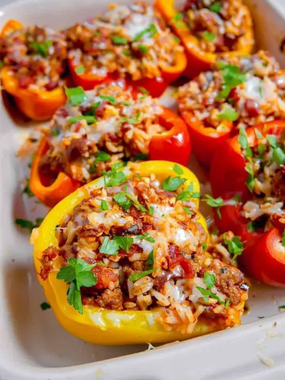 Stuffed Bell Peppers with Italian Sausage