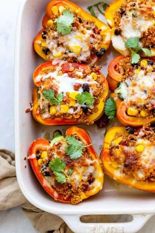 Stuffed Bell Peppers with Quinoa and Veggies