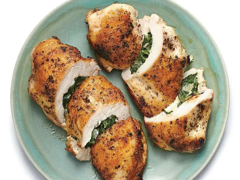 Stuffed Chicken Kiev with Spinach and Feta