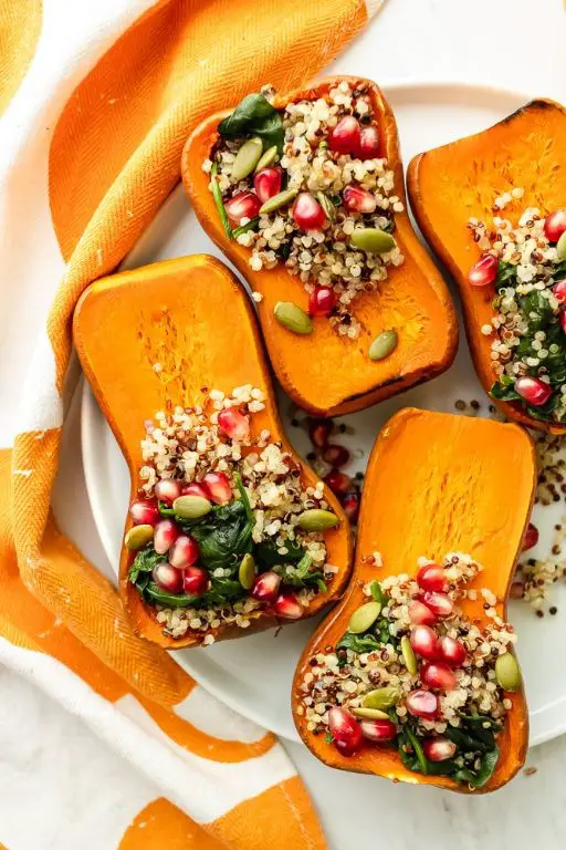 Stuffed Honeynut Squash with Quinoa and Kale