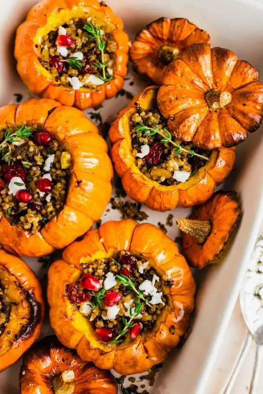 Stuffed Whole Pumpkin with Quinoa and Vegetables