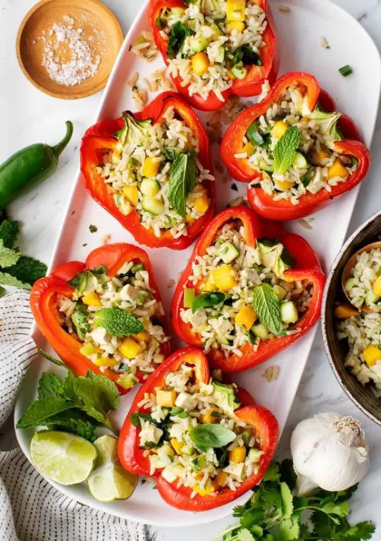 Stuffed bell peppers with rice