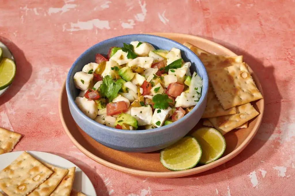 Sturgeon Ceviche with Lime and Cilantro