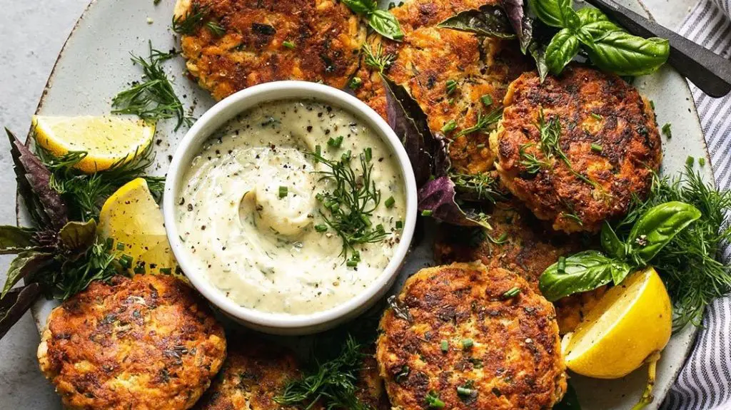 Sturgeon Fish Cakes with Dill Aioli