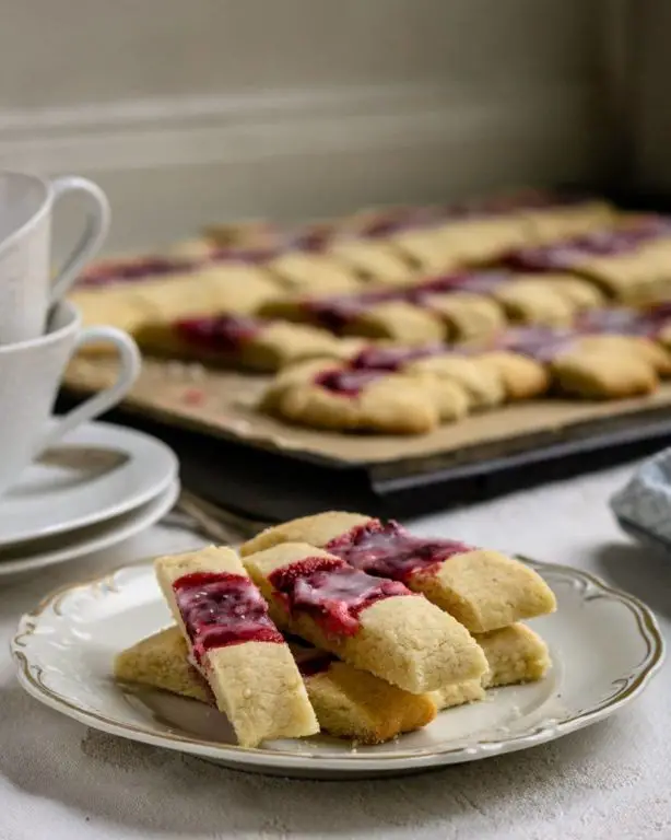 Swedish Raspberry Almond Cookies