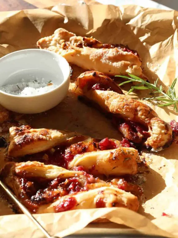 Sweet and Savory Cranberry Brie Cheese Straws