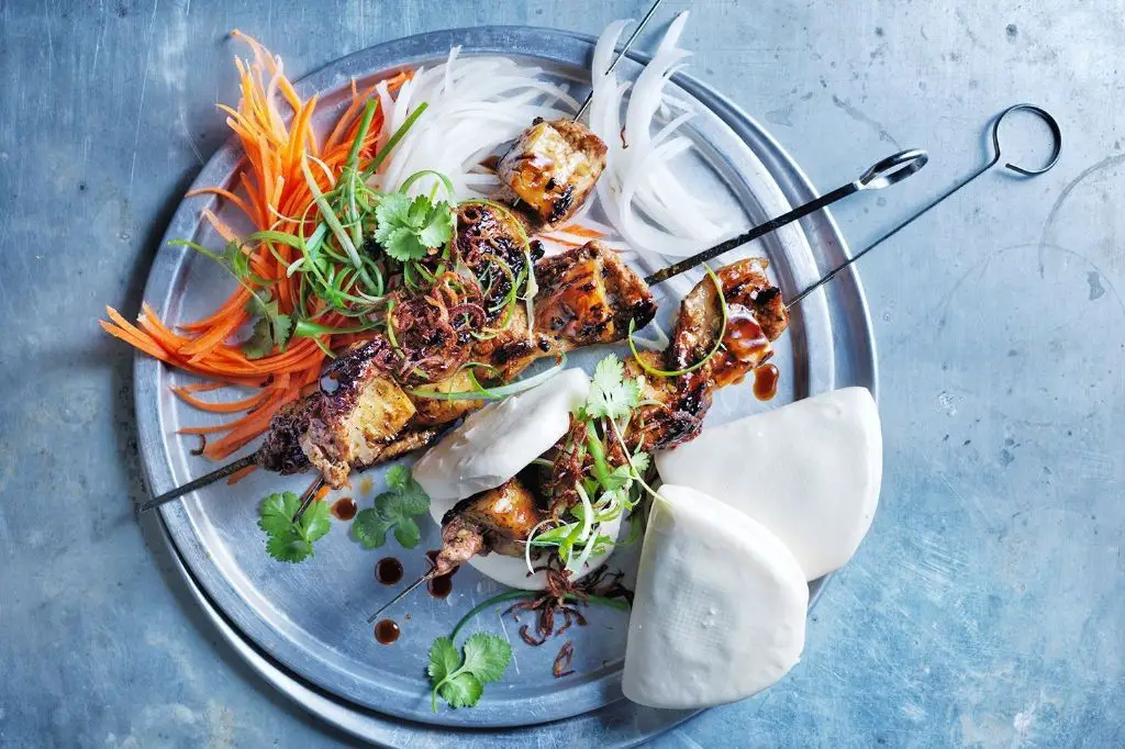 Sweet and Sour Pork Belly Skewers