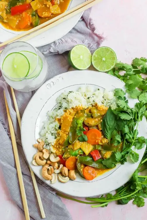 Thai Eggplant and Pineapple Yellow Curry