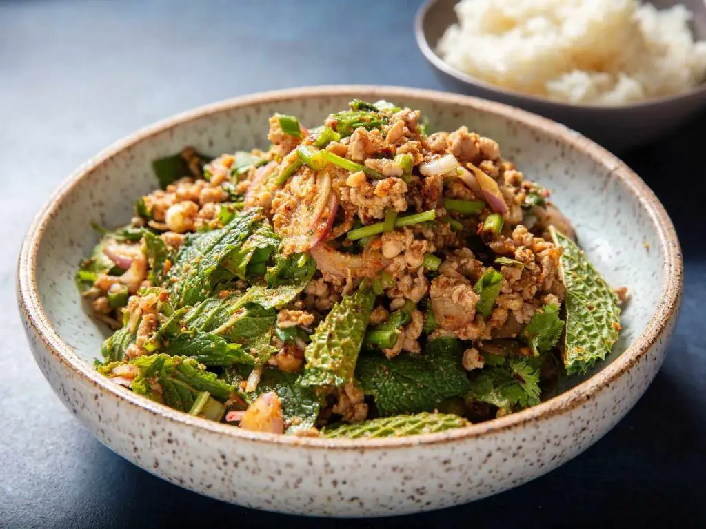 Thai Eggplant and Pork Larb