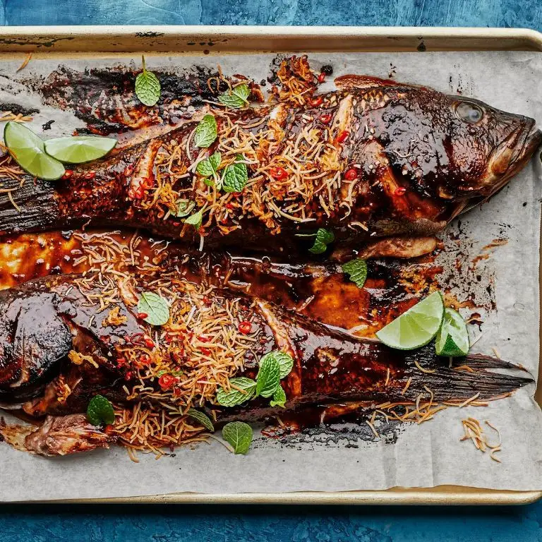 Thai Eggplant and Tamarind Glazed Fish