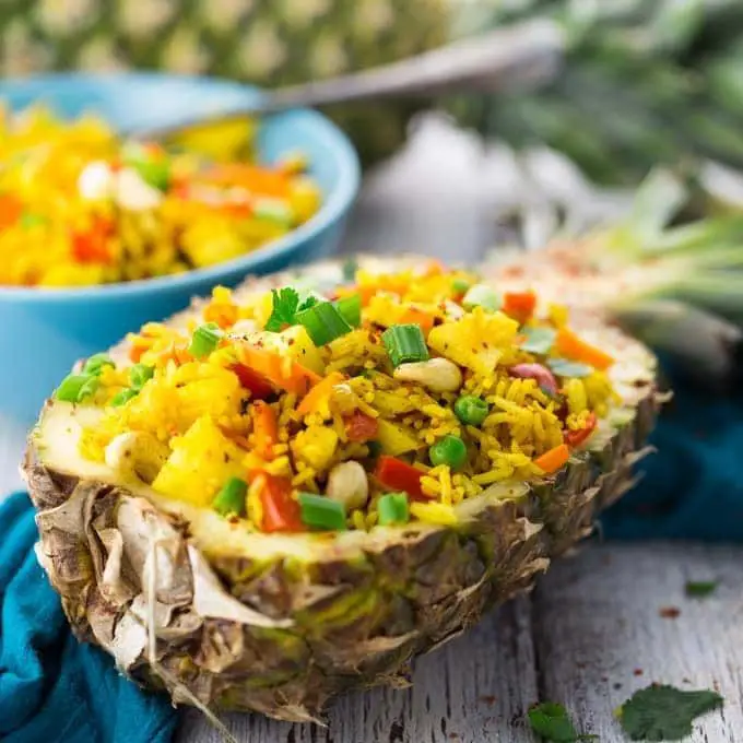 Thai Pineapple Fried Rice Vegan Style