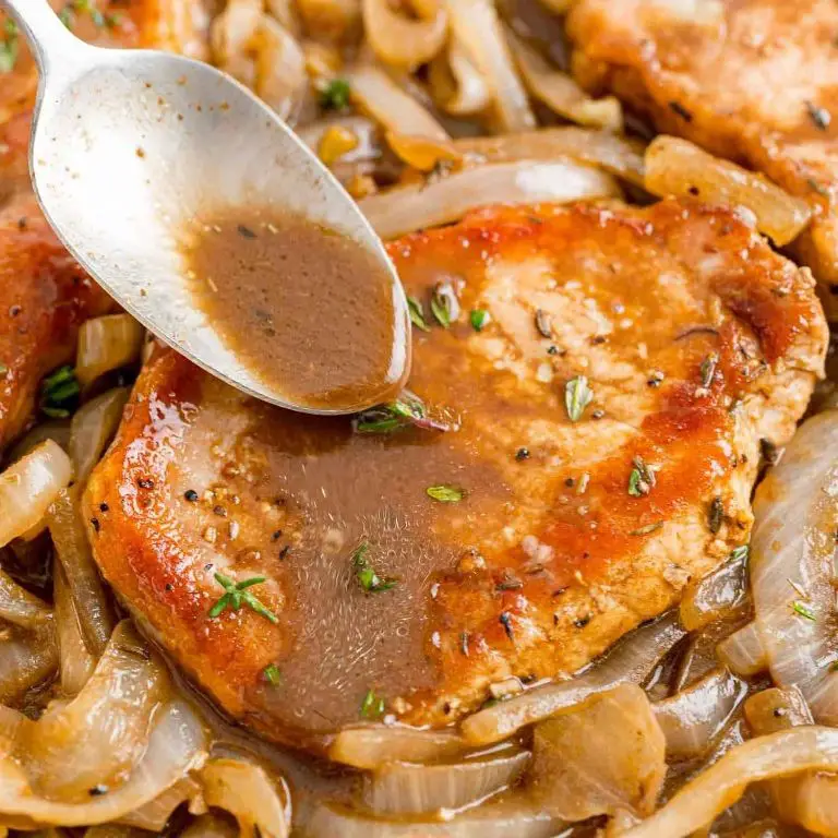 Thick Bone-In Pork Chops with Caramelized Onions and Balsamic
