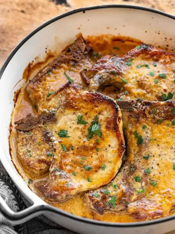Thick Bone-In Pork Chops with Honey Mustard Glaze