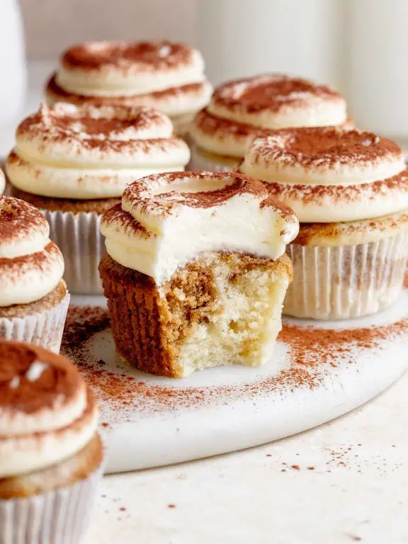 Tiramisu Mini Cupcakes with Coffee Frosting