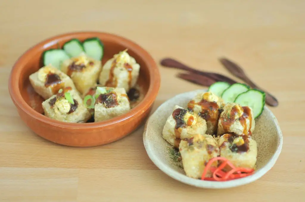 Tofu and Seaweed Takoyaki for a Light Bite