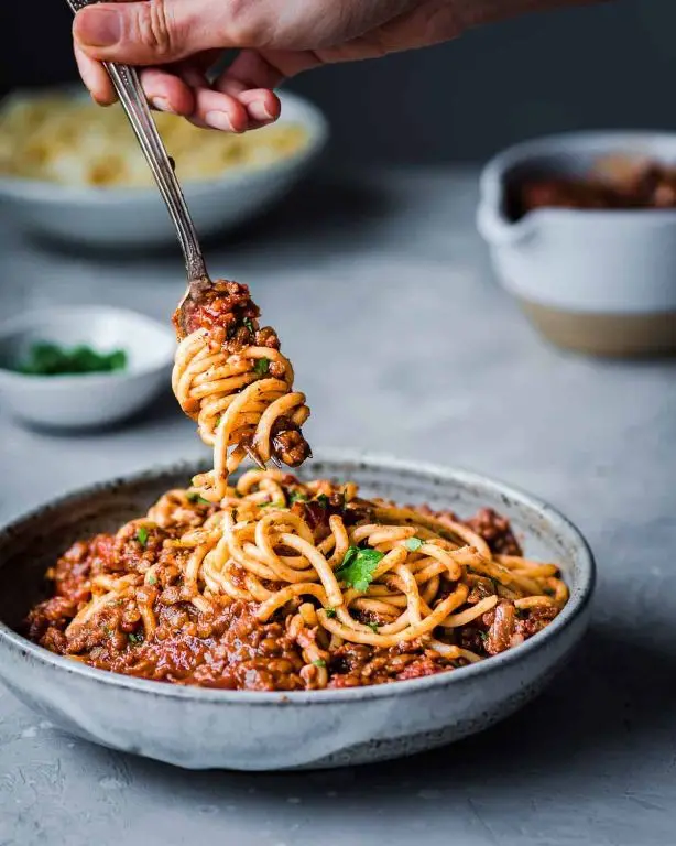 Tomato and Lentil Bolognese