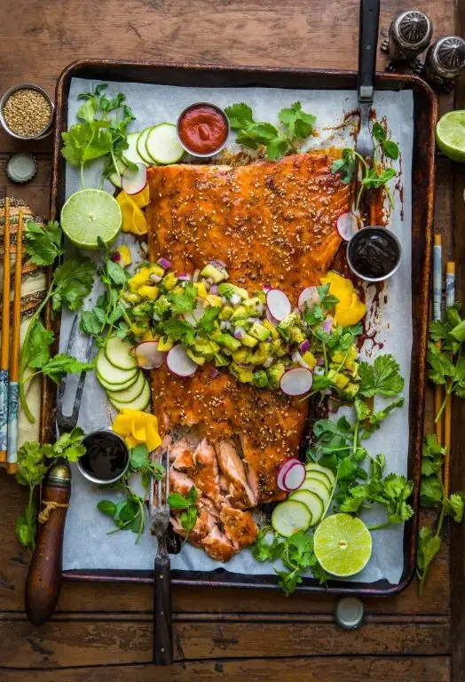 Traeger Smoked Salmon with Pineapple Salsa
