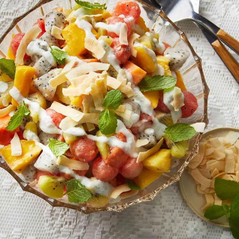 Tropical Fruit Salad with Coconut Cream