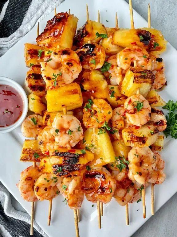 Tropical Pineapple Shrimp Skewers