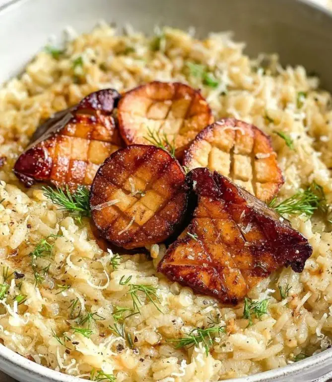Trumpet Mushroom Risotto