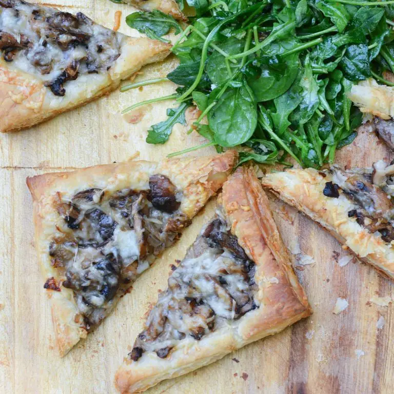 Trumpet Mushroom and Gruyere Tartlets