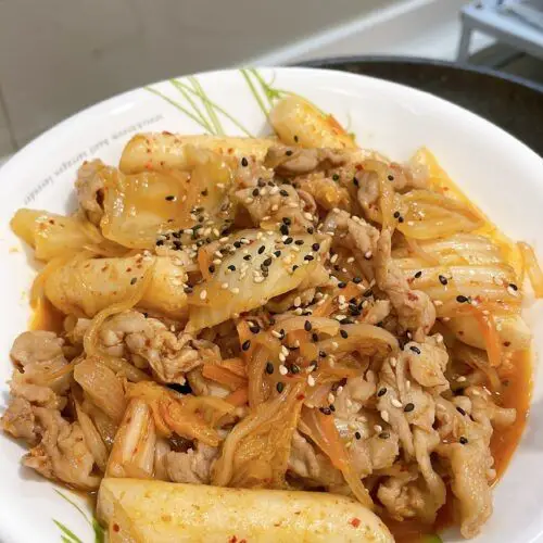 Tteokbokki with Crispy Pork Belly
