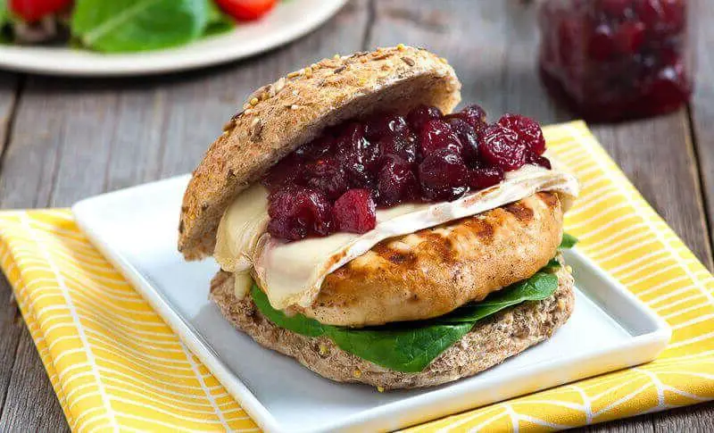 Turkey Burger with Cranberry Relish