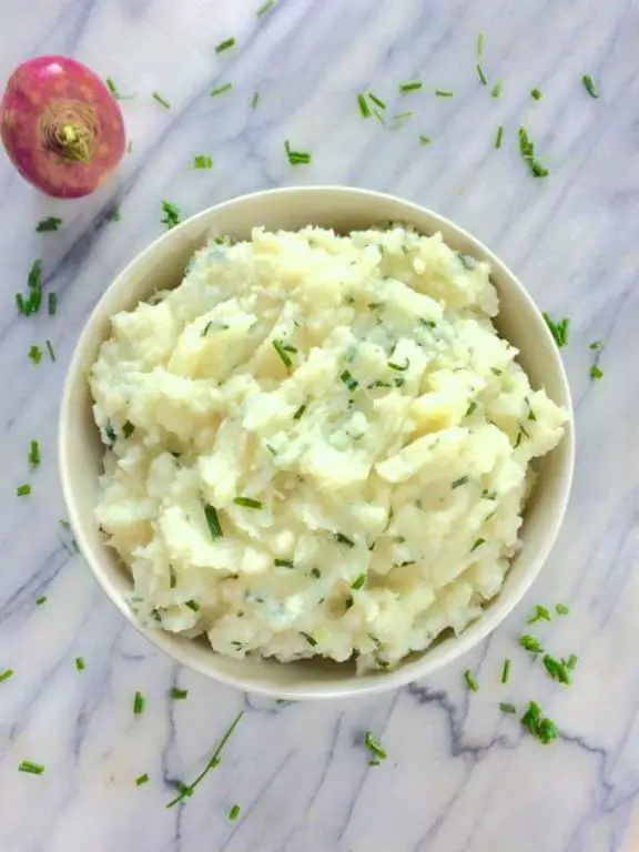 Turnip and Potato Mash with Chives