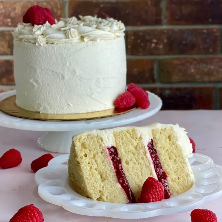 Vanilla Bean Cake Fondant with Raspberry Glaze