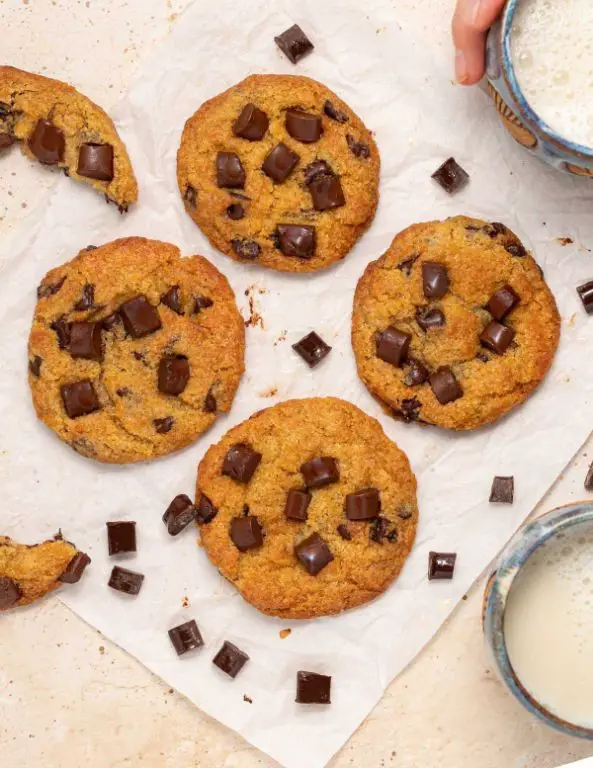 Vegan Chocolate Chip Air Fryer Cookies