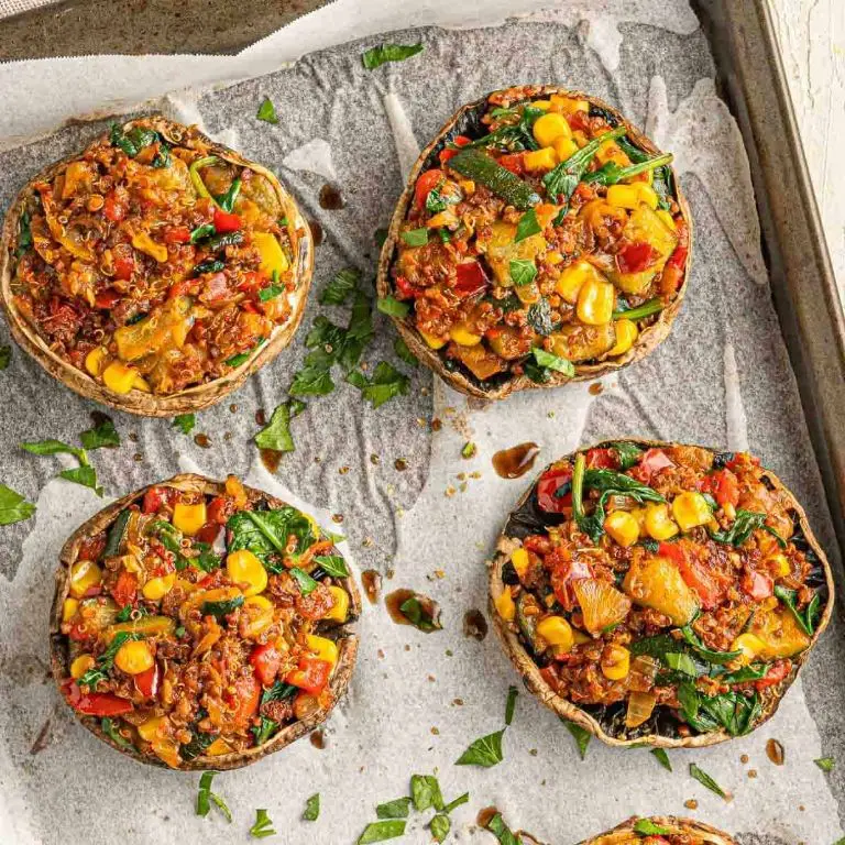 Vegan Stuffed Portobello Mushrooms
