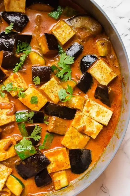 Vegan Thai Red Curry with Eggplant