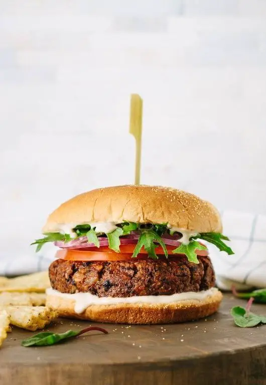 Vegetarian Black Bean Burger with Smoky Flavor