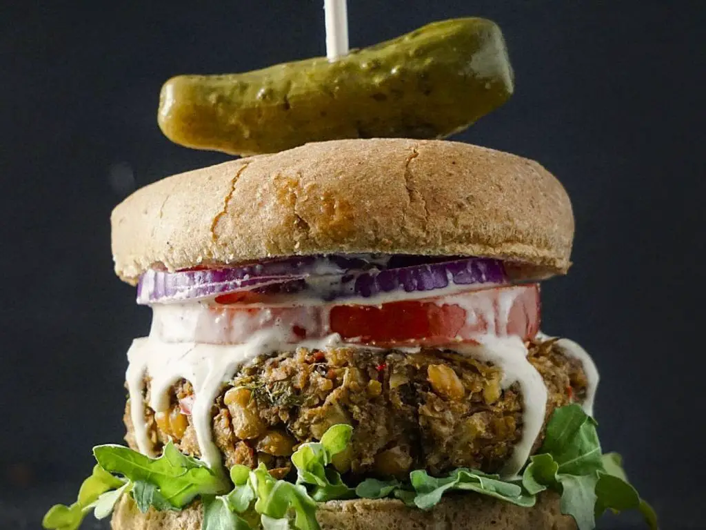Vegetarian Krabby Patty with Chickpeas