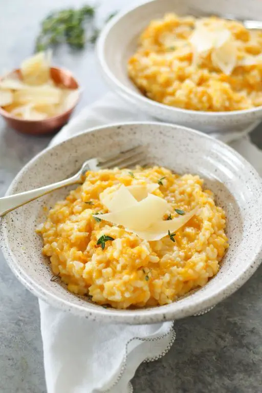 Whole Butternut Squash Risotto with Parmesan