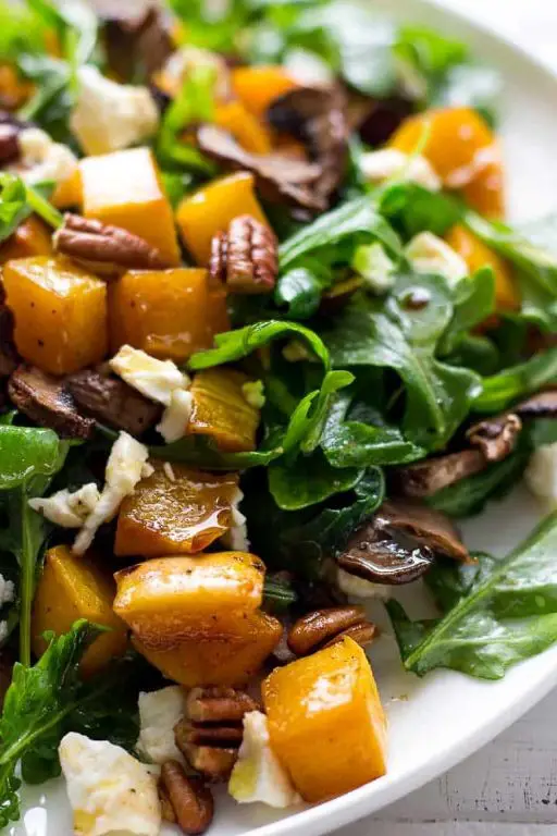 Whole Butternut Squash Salad with Arugula and Feta