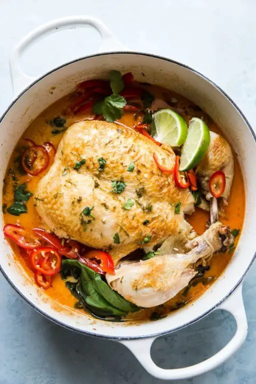 Whole Chicken in Coconut Curry Sauce