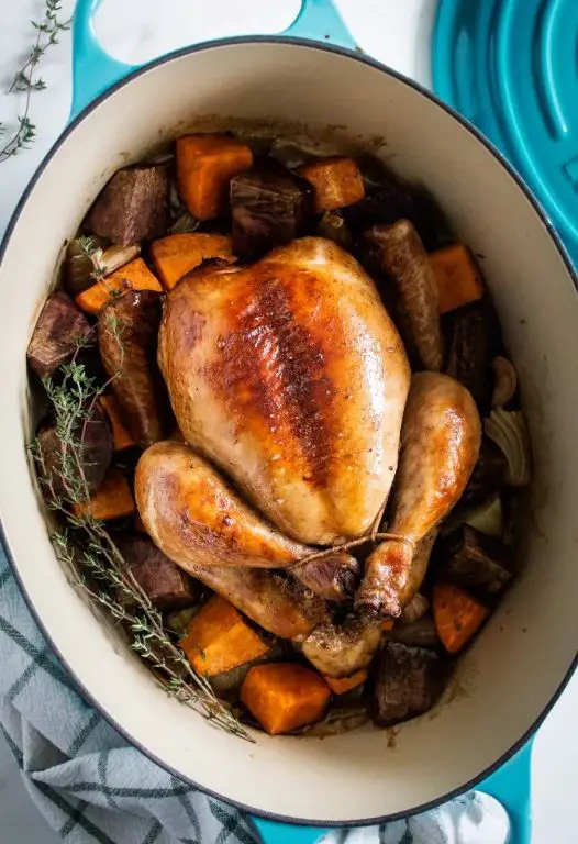Whole Chicken in Red Wine Sauce